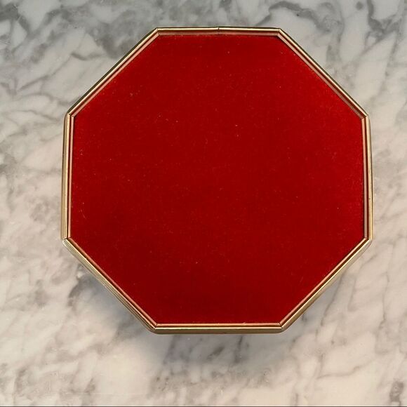 Vintage Velvet Octagon Jewelry Box - Picture 1 of 6